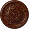 Ekena Millwork Katheryn Ceiling Medallion (Canopies up to 2 1/8"), 14 1/2"OD x 2 3/4"P, Burnished Mahogany Crackle CM14KTBMC - alternate 1